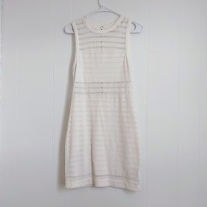 Silence + Noise White Body-con Dress w/ Mesh